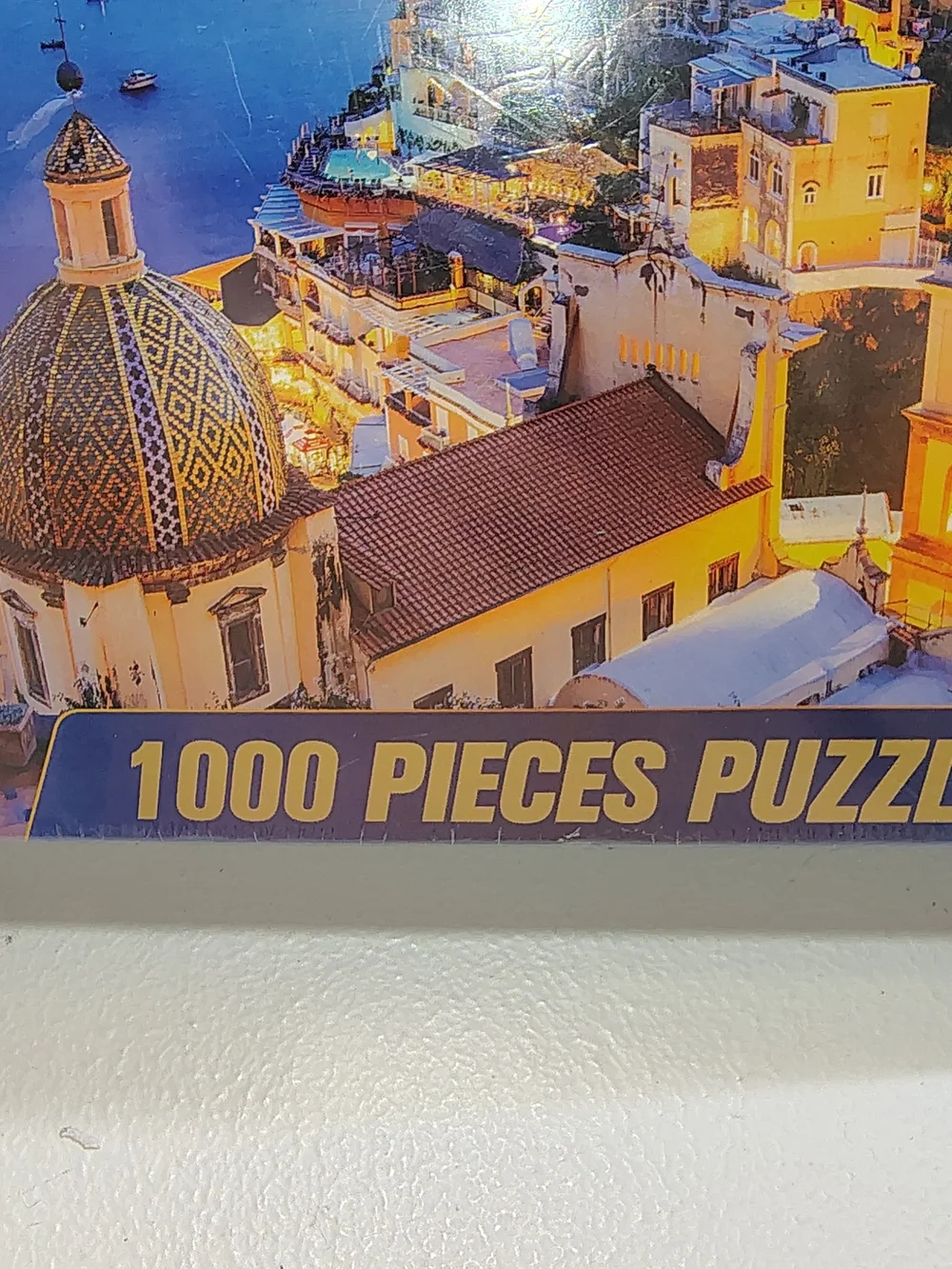 1000 Pieces Puzzle - Amalfi Coast Scenic Jigsaw (Blue/Yellow)